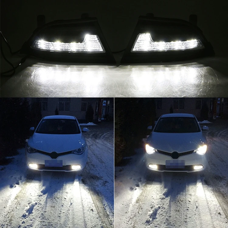 OKEEN 2 шт. Автомобиль Стайлинг 12 в дневной свет для MG GT днем бег светодиодный Белый указатель поворота Янтарный Туман лампа
