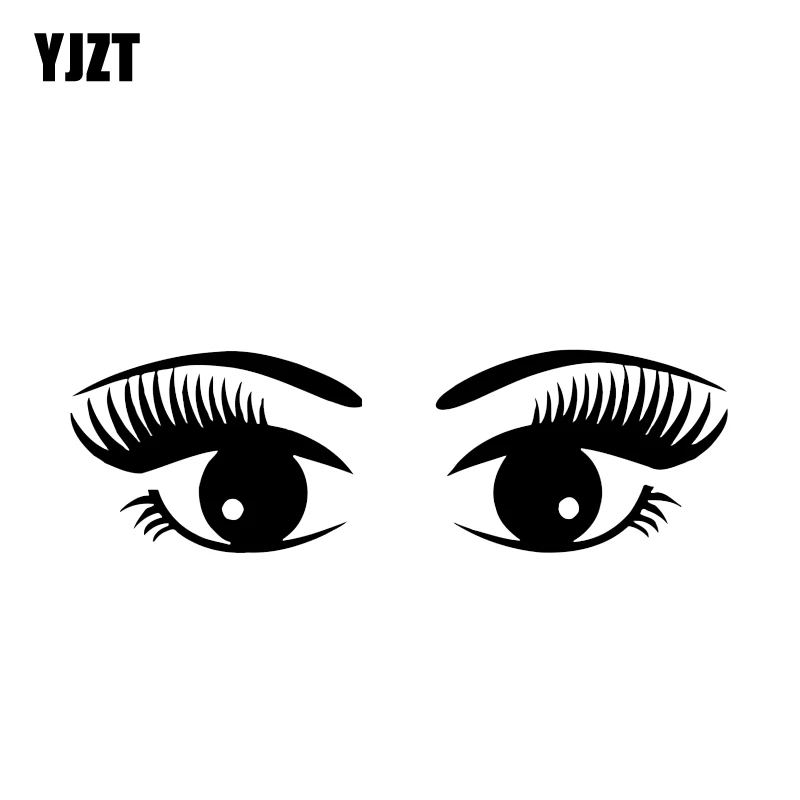 Buy YJZT 15.9*4.9CM Pretty Girl Face Eyes Car Sticker
