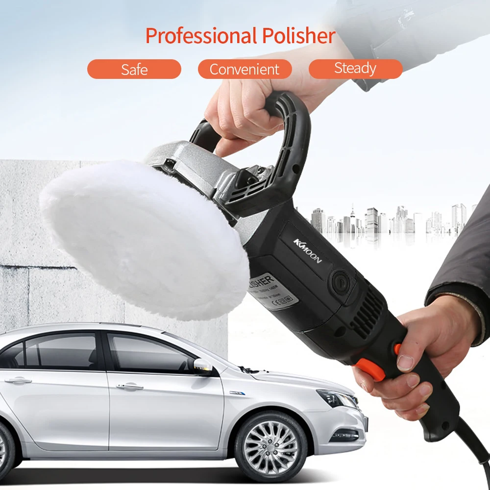 

KKmoon Portable Orbital Electric Car Waxing Polishing Machine Car Polisher M14 Polisher 180mm Car Paint Care Variable Speed
