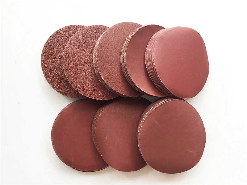 100mm 4 Inch Abrasive Tools Sanding Discs Sand Paper Discs Deep Red Sanding Sheet Polishing Grinding