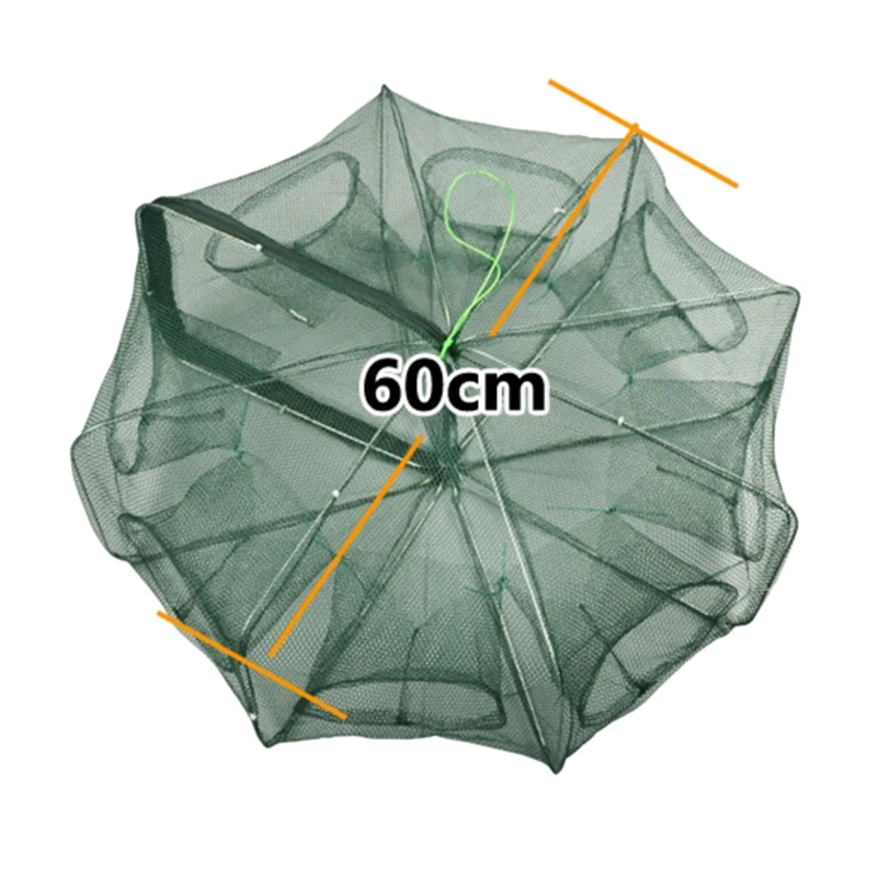 16 отверстий в сложенном виде, переносная Шестигранная рыболовная сеть, ловушка для ловли раков, ловушка для рыбы, ловушка для креветок, резервуар, клетки, сетки, Китай