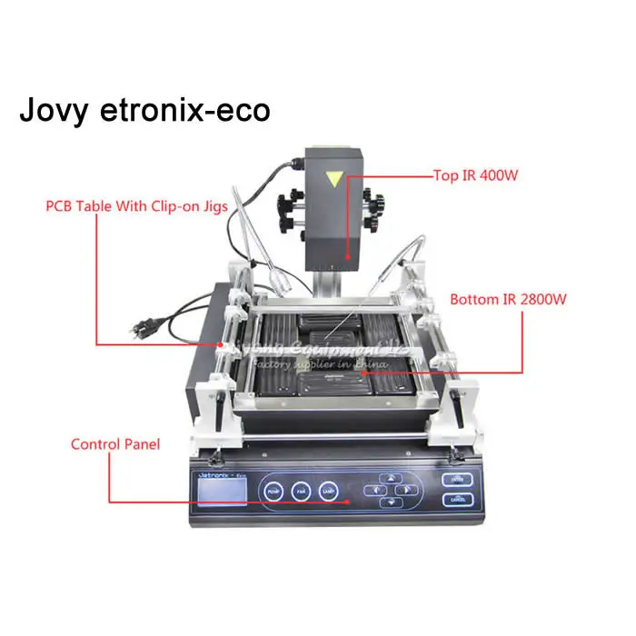 

Free tax Promotion bga rework station Jovy system Jetronix Eco three zones semi automatic reball station dark infrared heating
