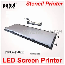 Новое поступление PUHUI 1,2 м светодиодный экран принтер 1300x450 мм трафарет принтер машина