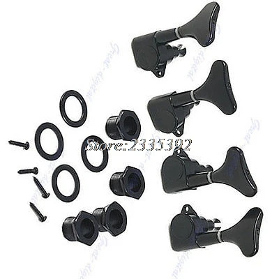 

New Black Guitar Sealed Tuners Tuning Pegs Machine Heads 2R2L For 4 String Bass