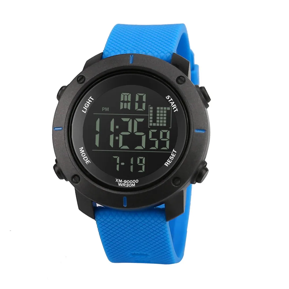 Мужские аналоговые цифровые военные армейские спортивные светодиодный водонепроницаемые наручные часы мужские s часы Топ бренд класса люкс Masculino Reloj - Цвет: Blue