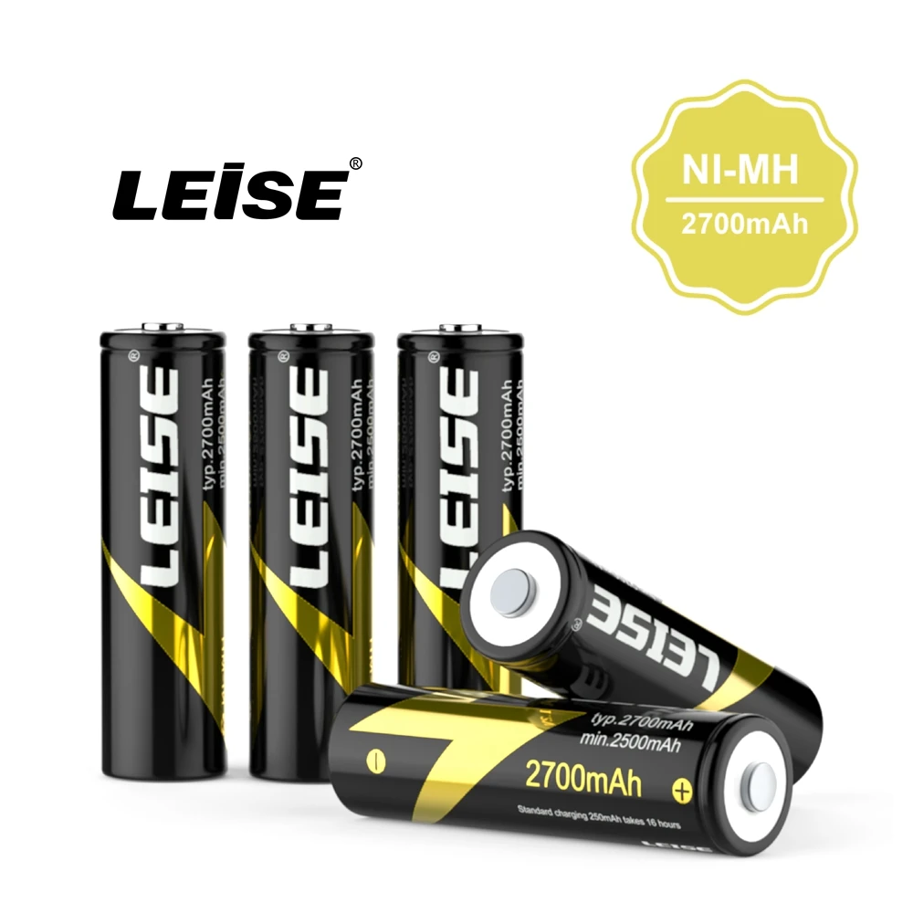 LEISE AA 2700mah Nimh перезаряжаемая батарея 1,2 v с аккумулятором чехол аккумуляторы 2a Ni-MH для радиоуправляемых игрушек мышь микрофон