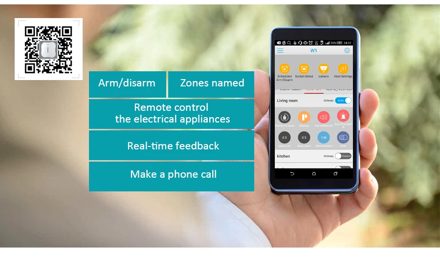 KERUI W1 интеллектуальная IOS Android приложение управление 433 МГц беспроводной Wifi PSTN домашняя система охранной сигнализации для дома магазин офис магазин