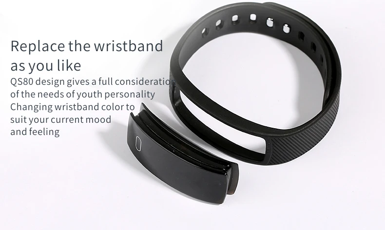 2018 Newest QS80 Smart Band Wristband 0.42\'\' OLED Heart Rate Monitor Alarm Clock Watch Blood Pressure Pedometer Fitness Tracker (5)