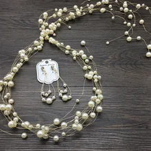 Дешевые Свадебные украшения для волос ручной работы жемчуг свадебный головной убор Серебро Золото Свадебные Аксессуары повязка на голову и серьги шиньон