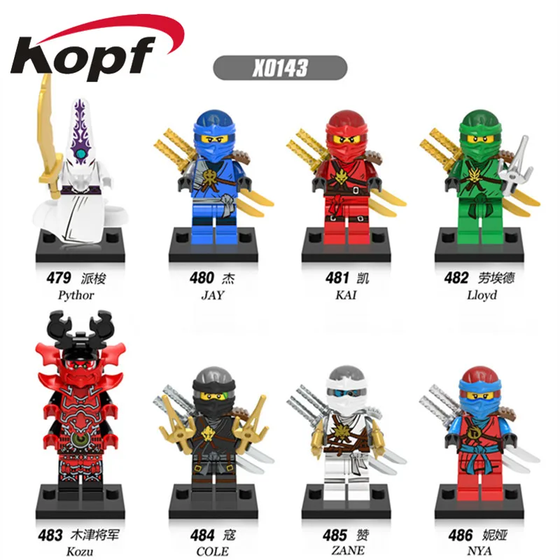 Single Sale Super Heroes Ninja Pythor Jay Lloyd Kozu Kai Cole Zane The Wei Snake Bricks