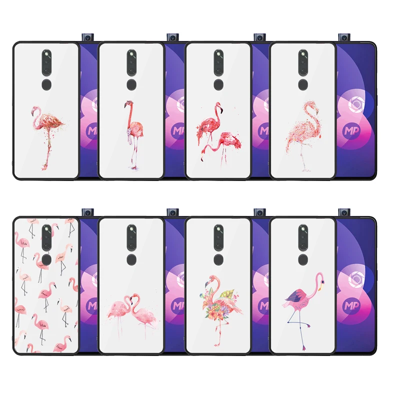 Чехол из закаленного стекла для OPPO F11 Pro Cute чехол с изображением птиц Capa Fundas |
