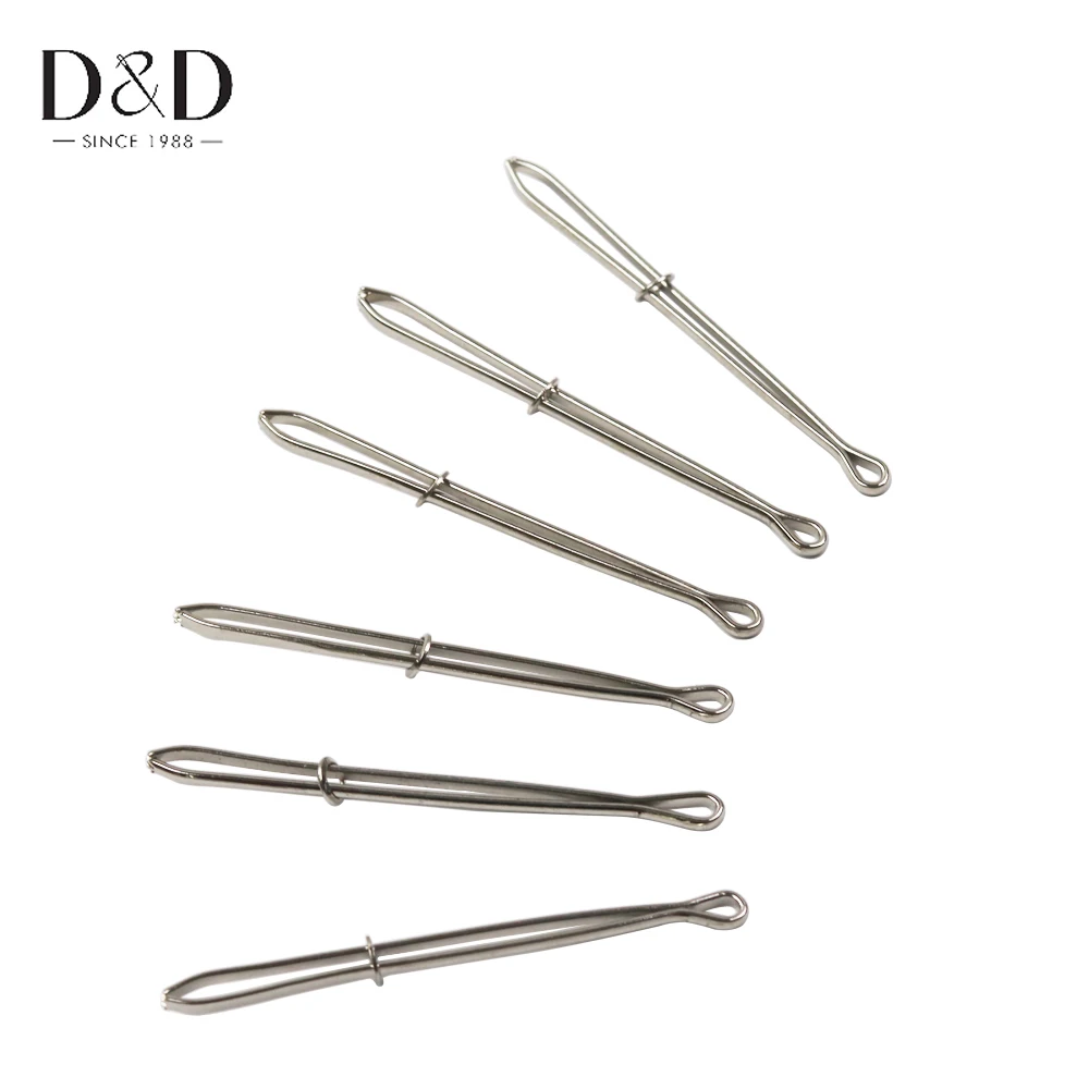 

5pcs Silver 8cm Elastic Band/rope Wearing Threading Guide Forward Device Tool Metal clip Needle DIY Sewing Accessories