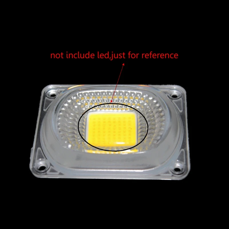 Светодиодный отражатель объектива для Светодиодный Ламповые лампы PC объектив + отражатель + Силиконовое кольцо оттенок покрытия для