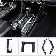 Карбоновая Центральная панель управления рамка внутренние молдинги модификация пластиковая панель передач Накладка для Honda New Civic