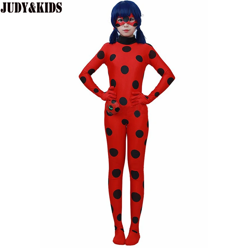 Children Clothing Sets Lady Bug Cosplay Sets Ladybug Halloween Christmas Party Custume Kids One Piece Girls