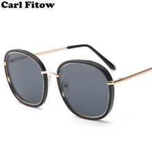 Роскошные женские солнцезащитные очки модные круглые женские винтажные Ретро брендовые Дизайнерские Большие женские спортивные солнцезащитные очки