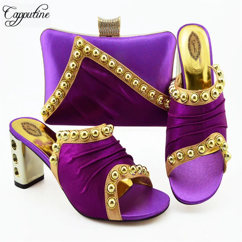 Высококачественная итальянская женская обувь и кошелек Capputine в африканском