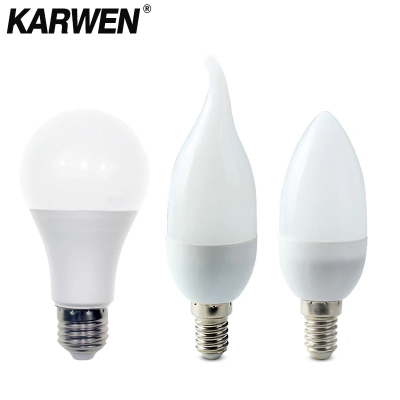 Светодиодный светильник высокой мощности E27 E14 3W 5W 7W 9W 12W 15W 18W AC220 240V холодный белый