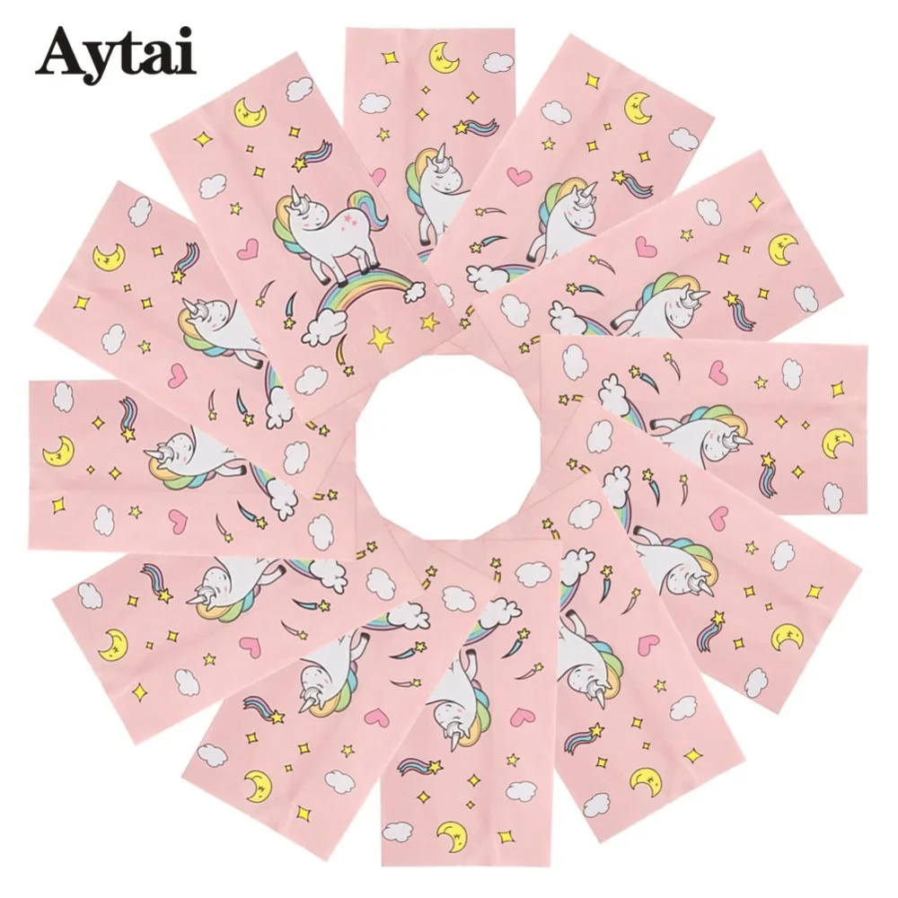 

OurWarm 12pcs Unicorn Theme Party Sparkle Treat Bags Birthday Party Gift for Kids Paper Candy Bags Birthday Event Party Supplies