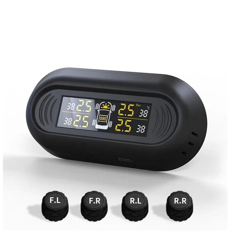 Беспроводная Смарт TPMS автомобильная система контроля давления в шинах 4 Внешняя