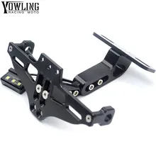 CNC Aluminum Motorcycle Rear License Plate Mount Holder with LED Light For BMW F650GS F700GS F800GS F800GT F800R F800S F800ST CNC Aluminum Motorcycle Rear License Plate Mount Holder with LED Light For BMW F650GS F700GS F800GS F800GT F800R F800S F800ST