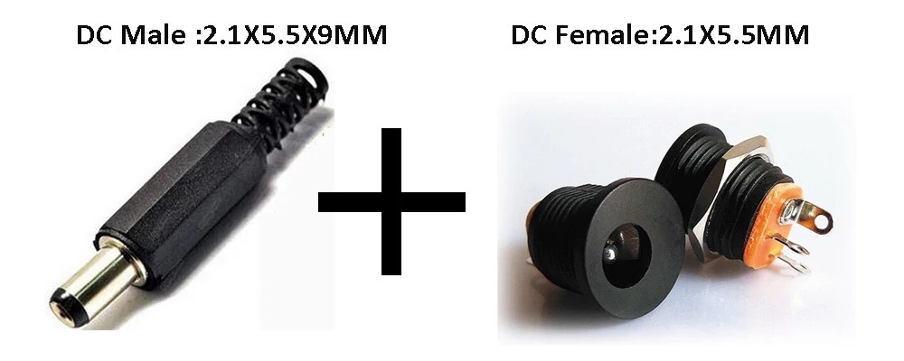 (5Couples/Pack) DC Power Connector pin 2.1x5.5mm Female Plug Jack + Male Socket Adapter | Обустройство дома
