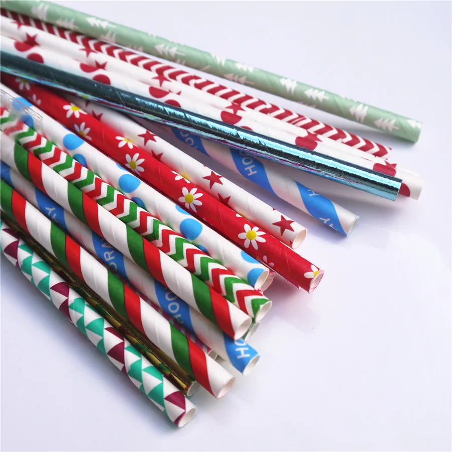 Wholesale 10000pcs 233designs 10000 400pack Ecofriendly Straws Paper