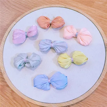 

4*2cm 15pcs/lot Small satin bow DIY Tie Shaped Appliques Satin Ribbon Bow Appliques Craft DIY Wedding Decoration