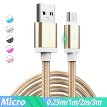 2 м 3 м Micro USB кабель для Xiaomi samsung Galaxy A5 A7 A9 huawei mate 10 Lite P10 Lite Быстрая зарядка зарядный кабель для передачи данных 1,5 м