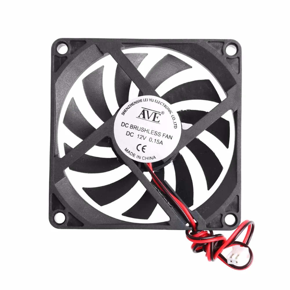 

12V 2-Pin 80x80x10mm PC Computer CPU System Heatsink Brushless Cooling Fan 8010 Drop shipping