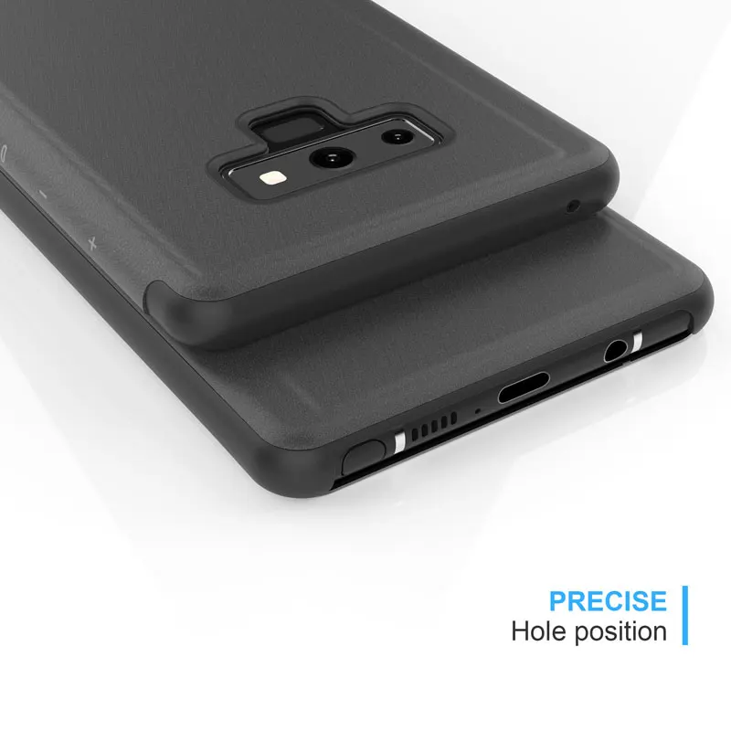 Зеркальный умный флип-чехол для samsung Galaxy Note 9 8 S9 S8 PLUS кожаный чехол для телефона для samsung S7 S6 Edge S10 Сумочка для телефона чехол