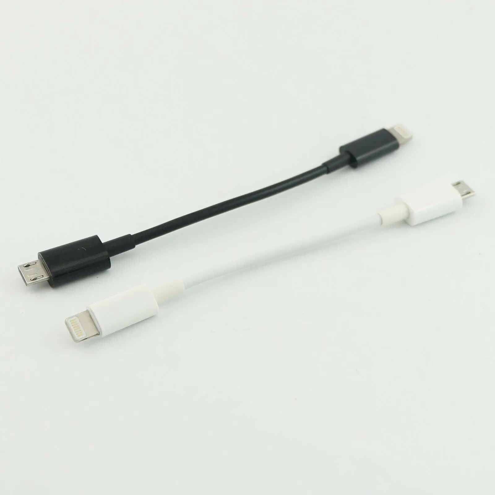 

1pcs Micro USB 5Pin Male to Lightning Male Plug Data Charging Adapter Connector Cable 12cm