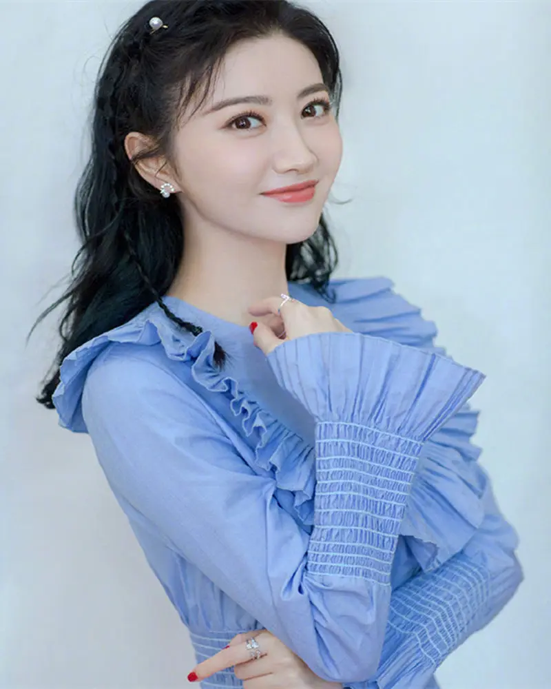 Женское платье с рюшами Jing Tian вечернее О образным вырезом и оборками для ночного