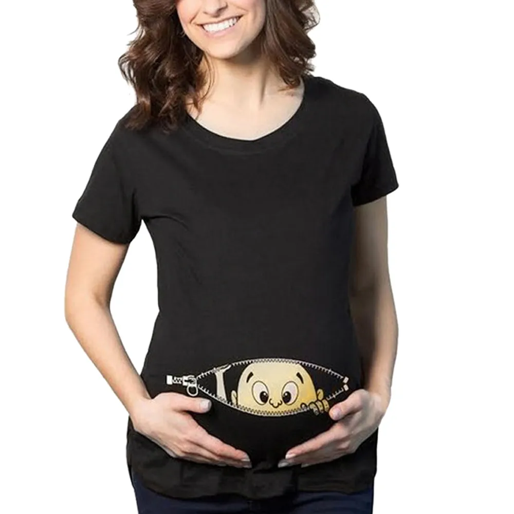 Womens Short Sleeve Print Pregnants Tops Cotton O-Neck Comfortable Women Nursing Blouse Baby For Maternity T-Shirt Blouse Tops Womens Short Sleeve Print Pregnants Tops Cotton O-Neck Comfortable Women Nursing Blouse Baby For Maternity T-Shirt Blouse Tops