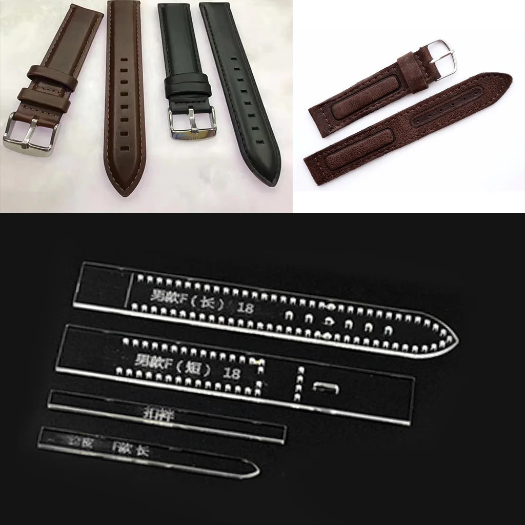 8 Pcs  DIY Watch Band Acrylic Template Leather Pattern Leather Craft Tools Leathercraft Tool