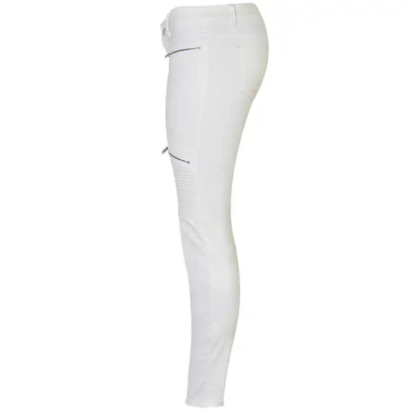 coated white jeans