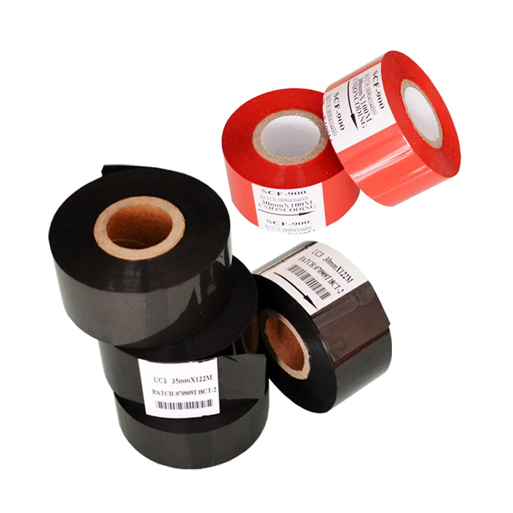 Black Width 35mm length 120M thermal foil ribbon for packing plastic bags | Инструменты