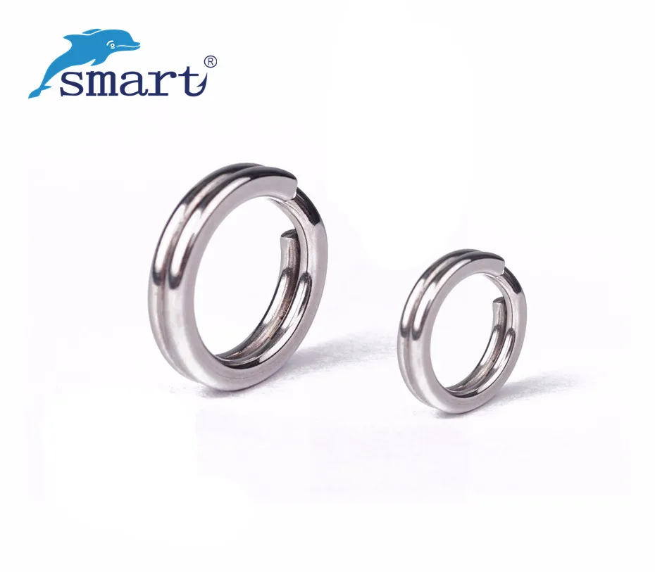 

SMART 300Pcs 4/4.5/5.1/6/6.4/8mm Stainless Steel Split Rings for Blank Lure Baits Carp Rig Rings Fishing Accesorios Pesca Tackle