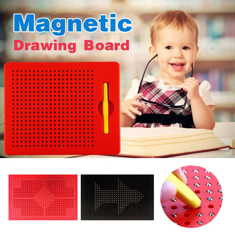 Enjoybay Colorful Magnetic Drawing Boards Painting Tablet Toy Portable Magnet Pad with Steel Bead Learning Toys for Children