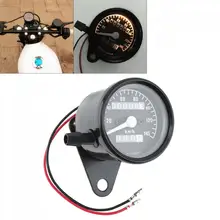 12V универсальный металлический Ретро желтый светильник дымчатое лобовое стекло для мотоцикла, пройденное расстояние в милях километров спидометр