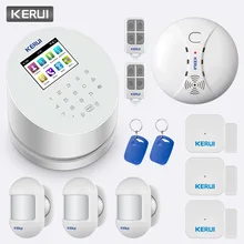 KERUI W2 защита от вскрытия беспроводной WiFi GSM PSTN домашняя охранная сигнализация дистанционное управление с RFID Мини PIR детекторы движения