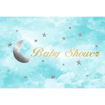 

Customized printing blue and pink stars sky photo backgrounds for party or home decoration photography backdrops