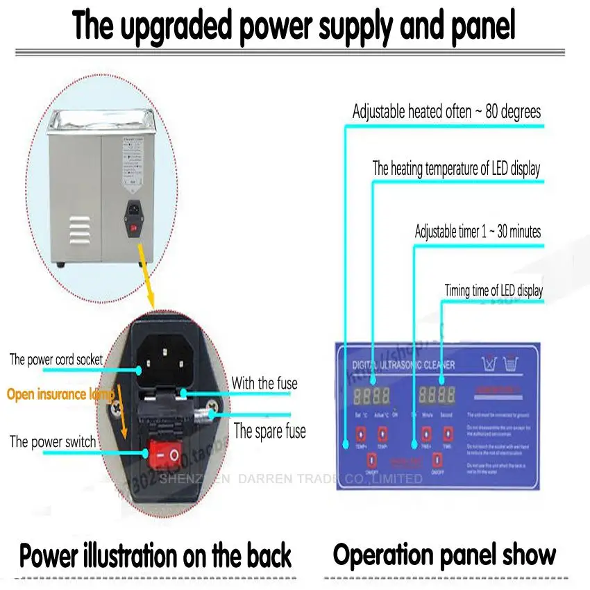 1 шт. 110 В/220 В ps-40a 250w10l ультразвуковая чистка машины схема части лаборатория cleaner/электронные продукты