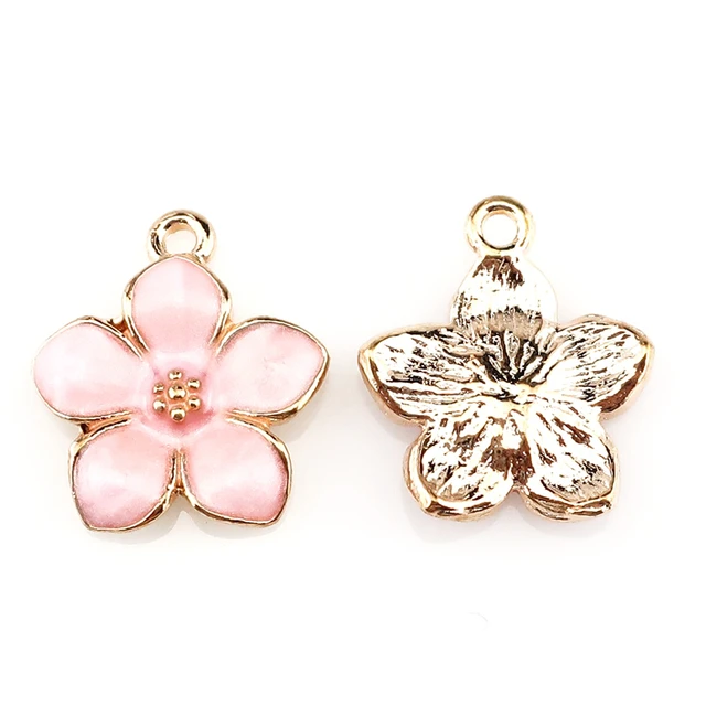 Zinc Alloy Blossom Flower Pendant