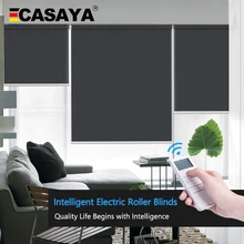 Casaya индивидуальные моторизованные жалюзи дневной свет и затемнение электрические жалюзи аккумуляторные трубчатые Мотор Смарт-жалюзи для дома/офиса