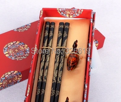 Лучший китайский подарок из Китая изготовлено дерева 2 пары благородный дракон