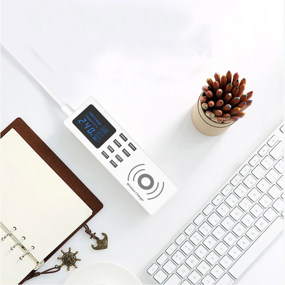 Беспроводное зарядное устройство Qi USB зарядная станция для мобильных устройств 40