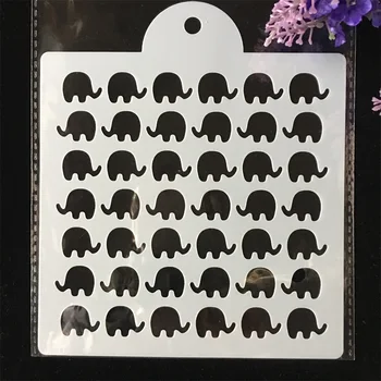 

1Pcs 15cm Little Elephant DIY Layering Stencils Painting Scrapbook Coloring Embossing Album Decorative Card Template