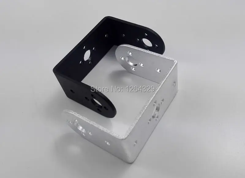 10pcs/lot Aluminum Short U shaped Servo Bracket(Silver/Black), for