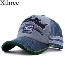 Xthree популярная Ретро бейсболка облегающая Кепка snapback шляпа для мужчин gorras Повседневная Кепка с вышитыми буквами